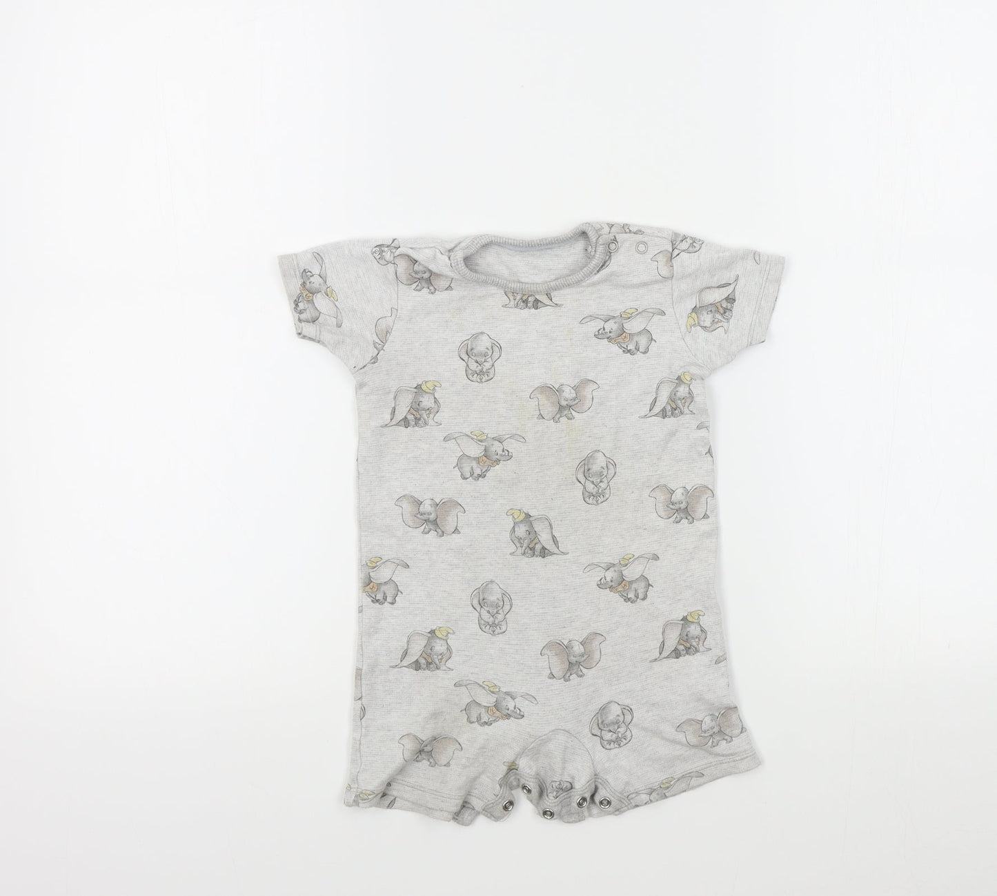 Disney Baby Baby Grey Colourblock  Babygrow One-Piece Size 12-18 Months  - Disney Dumbo