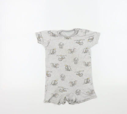 Disney Baby Baby Grey Colourblock  Babygrow One-Piece Size 12-18 Months  - Disney Dumbo