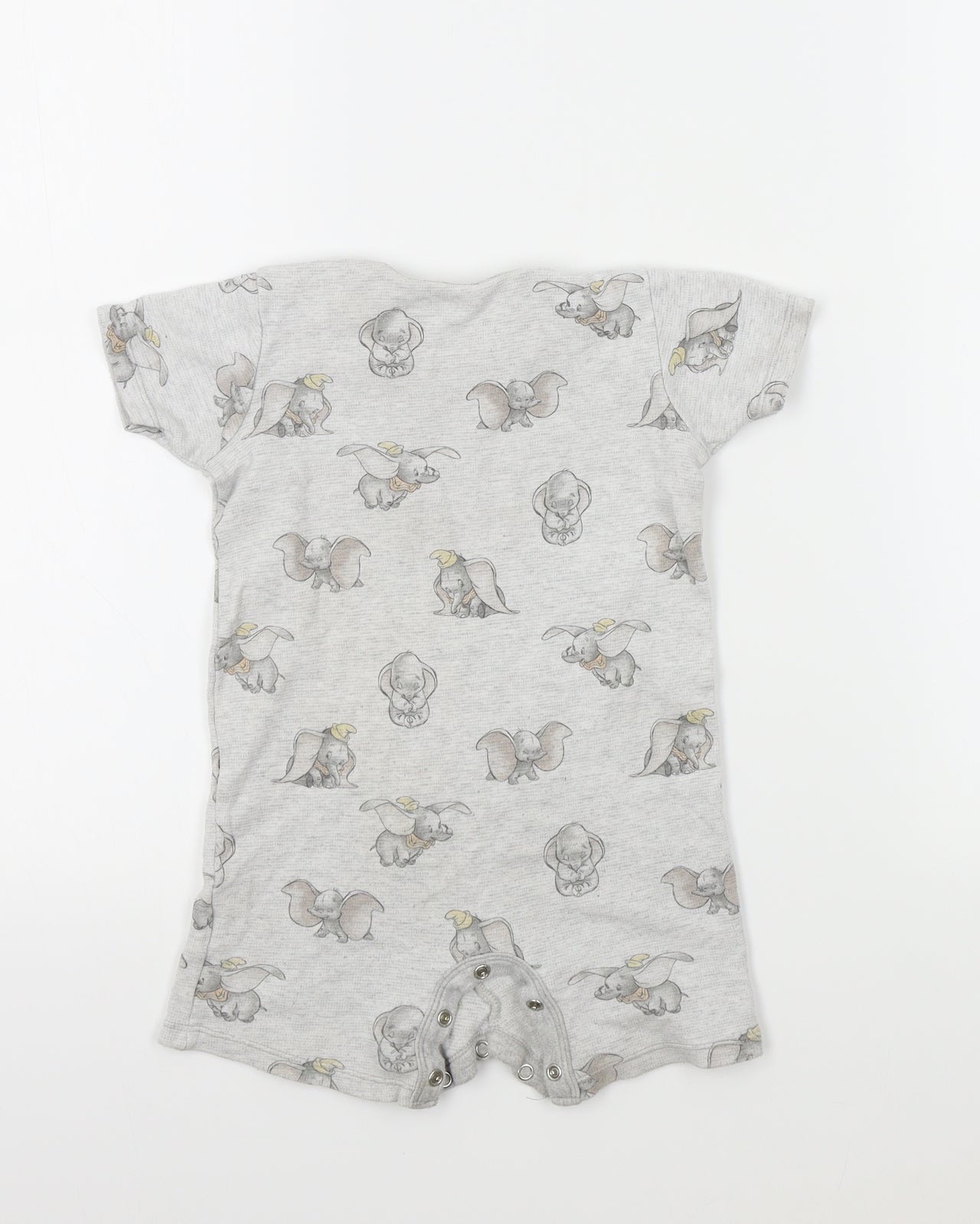 Disney Baby Baby Grey Colourblock  Babygrow One-Piece Size 12-18 Months  - Disney Dumbo
