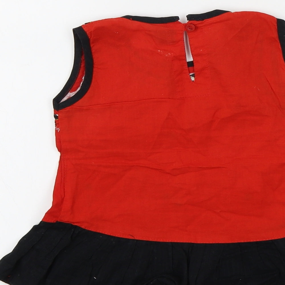alam's Girls Red Floral  A-Line  Size 18 Months