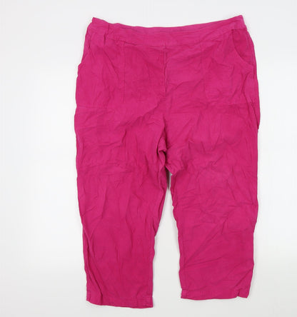 isle Womens Pink   Trousers  Size 18 L20 in