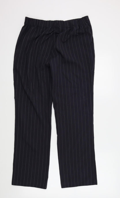Bonmarché Womens Blue Striped  Trousers  Size 12 L29 in