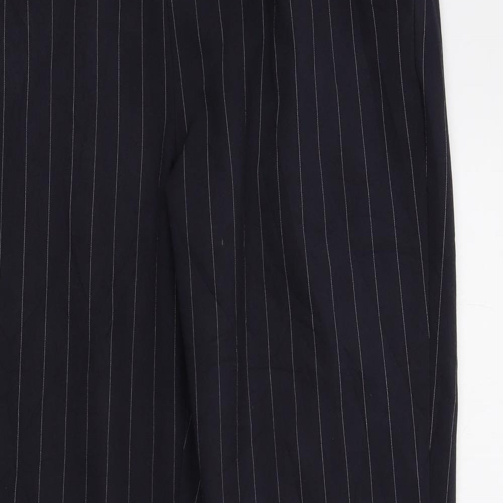 Bonmarché Womens Blue Striped  Trousers  Size 12 L29 in