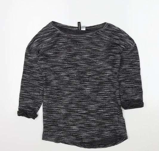 Womens UK Size XS Divided Black Pullover Jumper