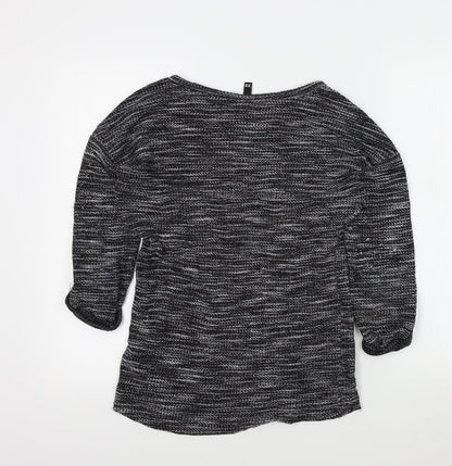 Womens UK Size XS Divided Black Pullover Jumper