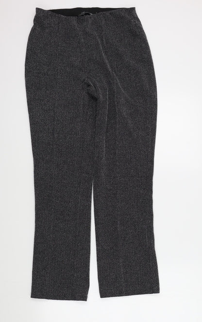 Womens UK Size 10 Preworn Regular Fit  Black Trousers