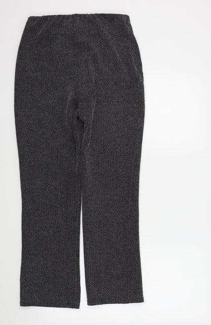 Womens UK Size 10 Preworn Regular Fit  Black Trousers