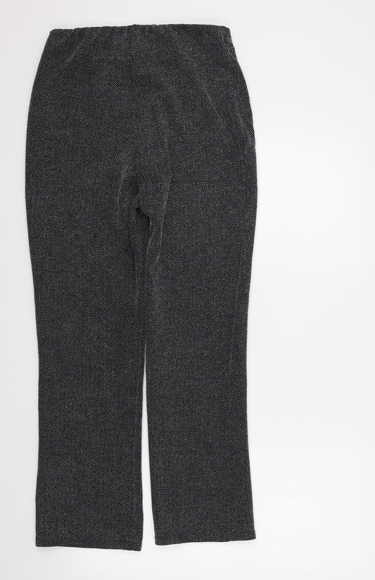 Womens UK Size 10 Preworn Regular Fit  Black Trousers