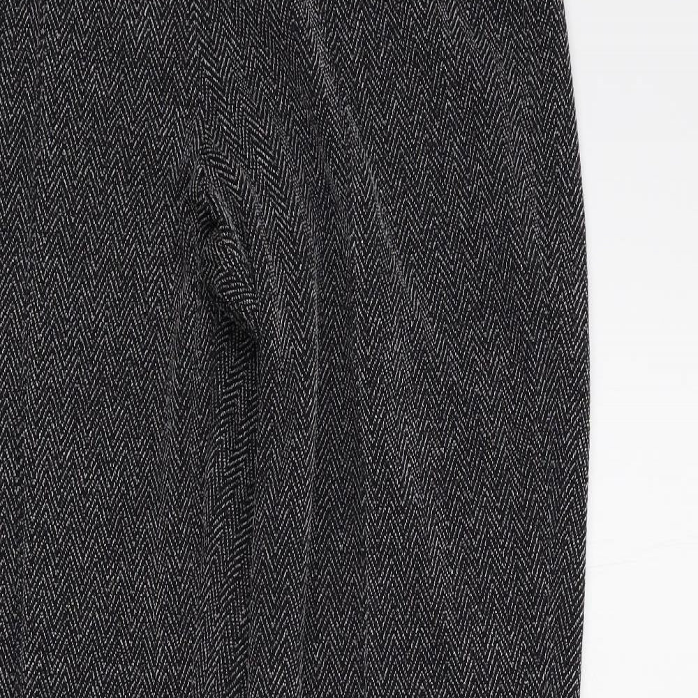 Womens UK Size 10 Preworn Regular Fit  Black Trousers
