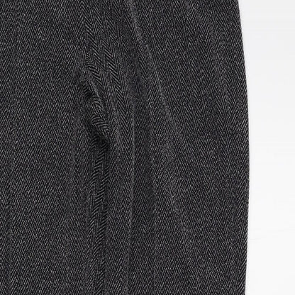 Womens UK Size 10 Preworn Regular Fit  Black Trousers