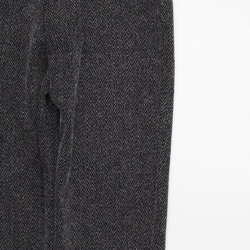 Womens UK Size 10 Preworn Regular Fit  Black Trousers