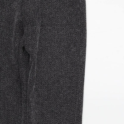 Womens UK Size 10 Preworn Regular Fit  Black Trousers