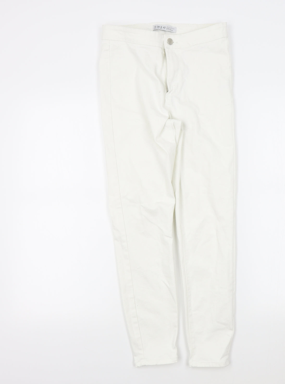 Denim & Co. Womens White   Skinny Jeans Size 10 L25 in