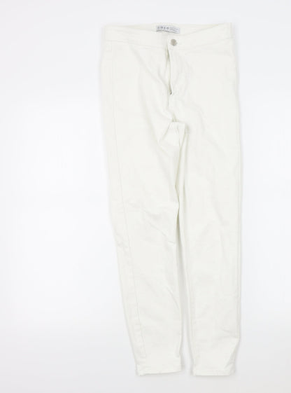 Denim & Co. Womens White   Skinny Jeans Size 10 L25 in