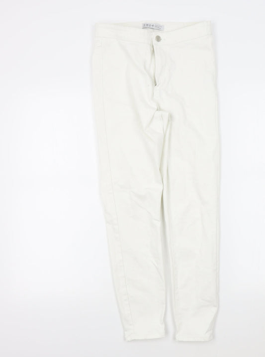 Denim & Co. Womens White   Skinny Jeans Size 10 L25 in