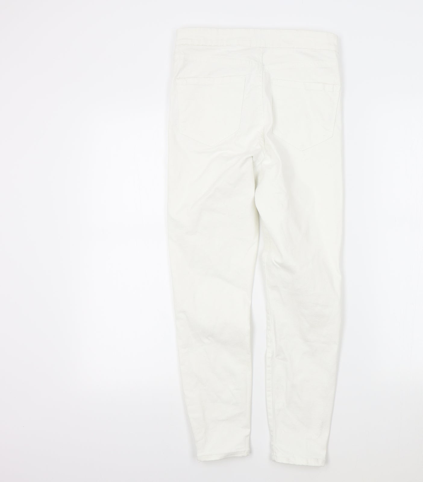 Denim & Co. Womens White   Skinny Jeans Size 10 L25 in