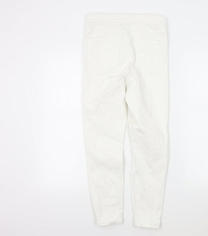 Denim & Co. Womens White   Skinny Jeans Size 10 L25 in