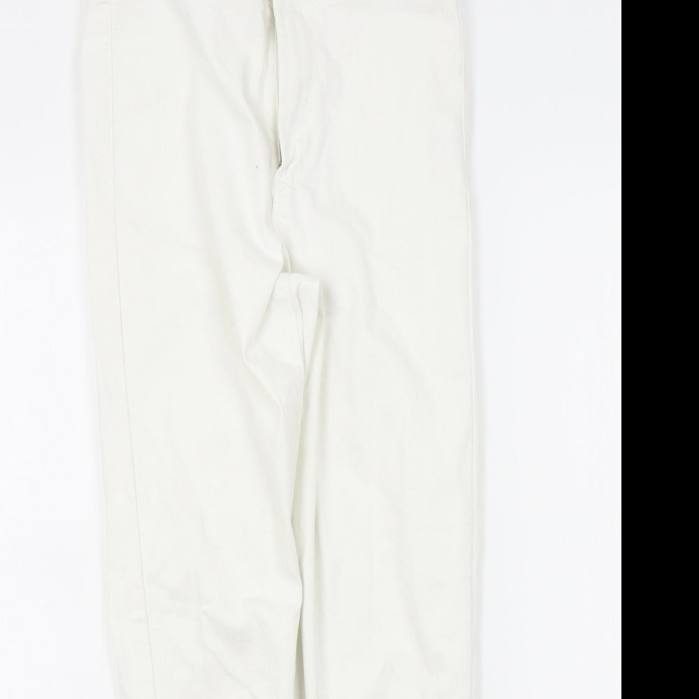 Denim & Co. Womens White   Skinny Jeans Size 10 L25 in
