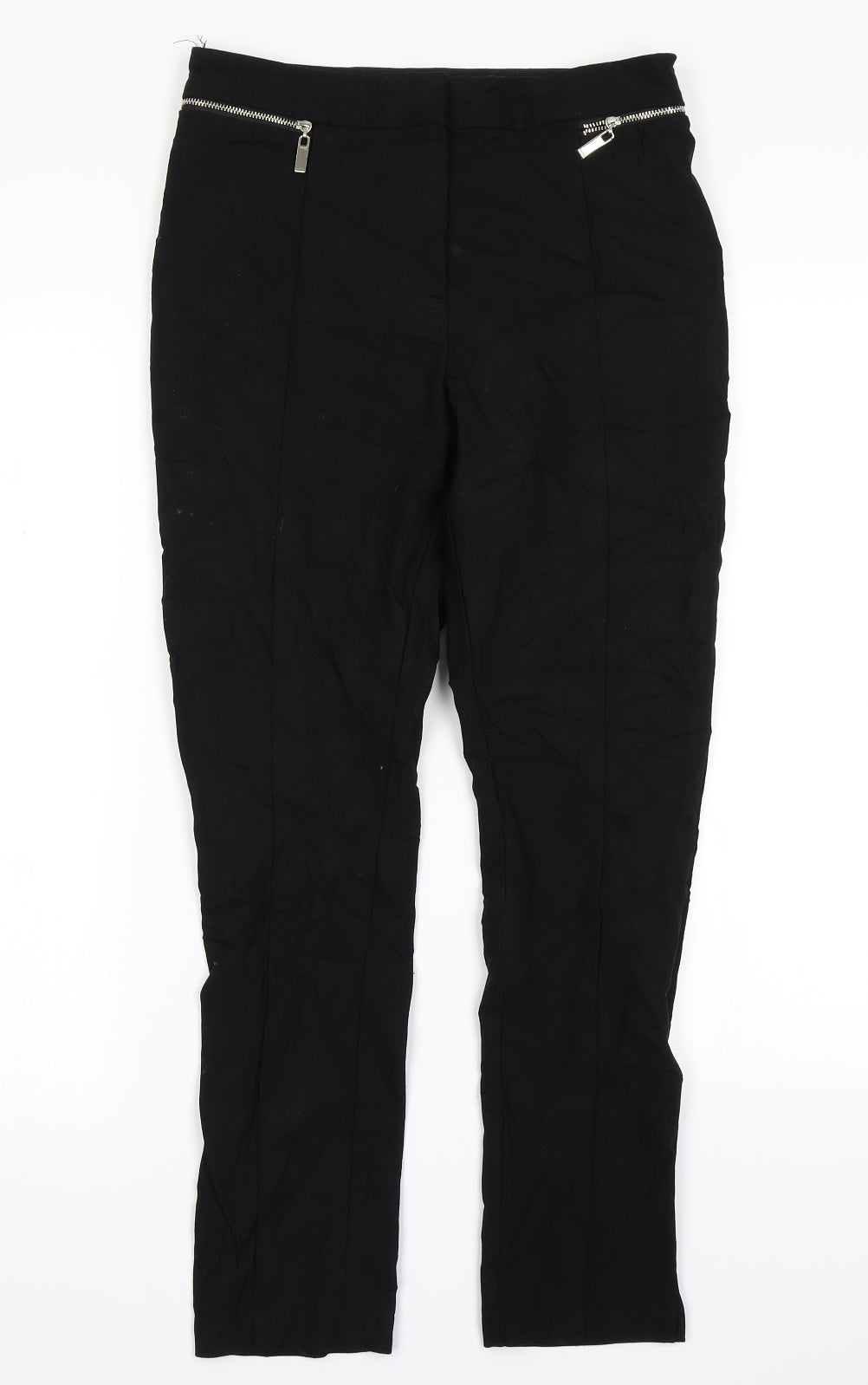 F&F Womens Black   Trousers  Size 12 L24 in