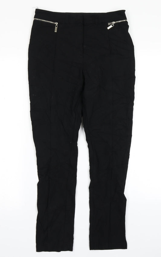 F&F Womens Black   Trousers  Size 12 L24 in