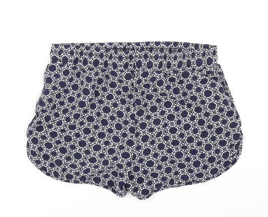 Papaya Womens Blue Batik  Hot Pants Shorts Size 8