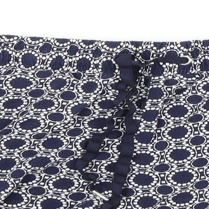 Papaya Womens Blue Batik  Hot Pants Shorts Size 8