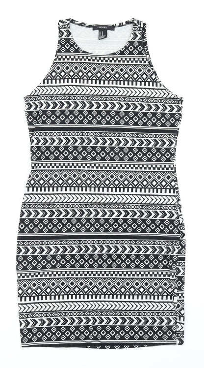 FOREVER 21 Womens Black Fair Isle  Bodycon  Size M