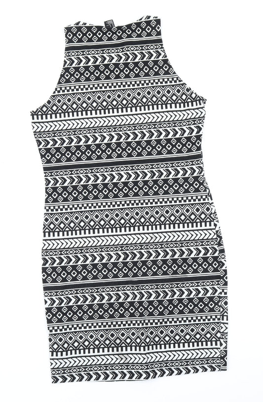 FOREVER 21 Womens Black Fair Isle  Bodycon  Size M
