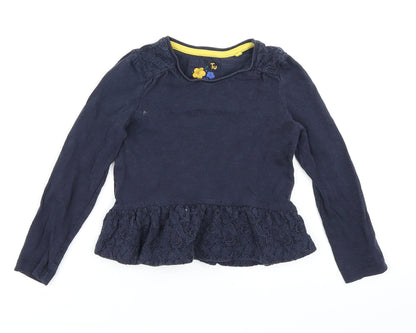 TU Girls Blue   Basic T-Shirt Size 2-3 Years  - Peplum