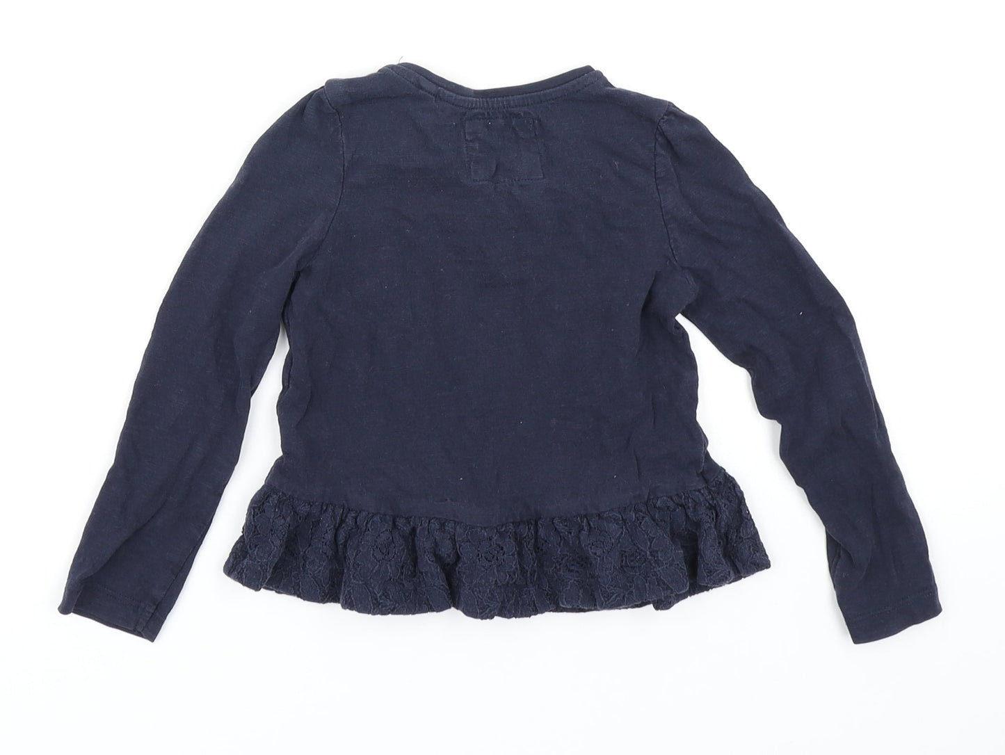 TU Girls Blue   Basic T-Shirt Size 2-3 Years  - Peplum