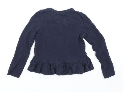 TU Girls Blue   Basic T-Shirt Size 2-3 Years  - Peplum