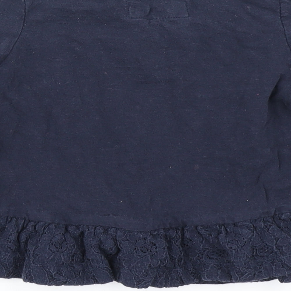 TU Girls Blue   Basic T-Shirt Size 2-3 Years  - Peplum