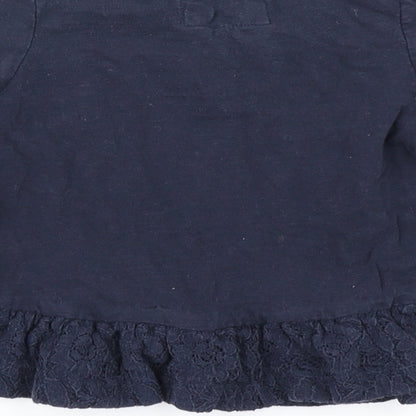 TU Girls Blue   Basic T-Shirt Size 2-3 Years  - Peplum