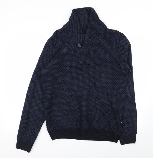 Easy Mens Blue   Pullover Jumper Size M