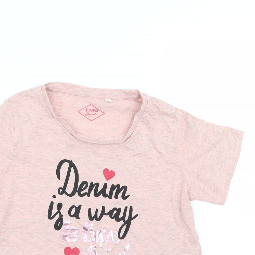 Lee Cooper Girls Pink   Basic T-Shirt Size 12-13 Years