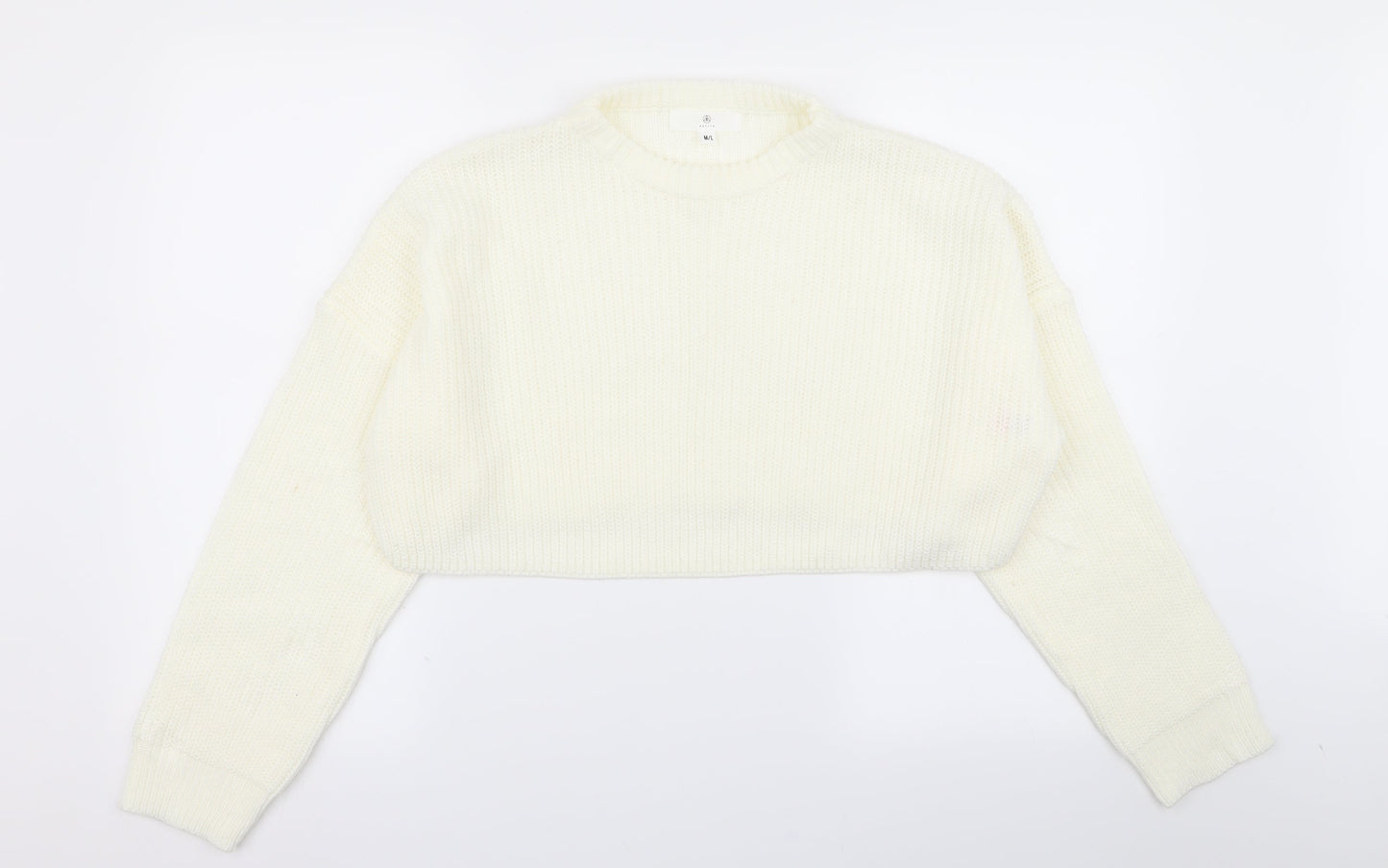 Womens UK Size M Missguided White Pullover Jumper