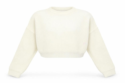 Front view of Missguided women’s white jumper, size M