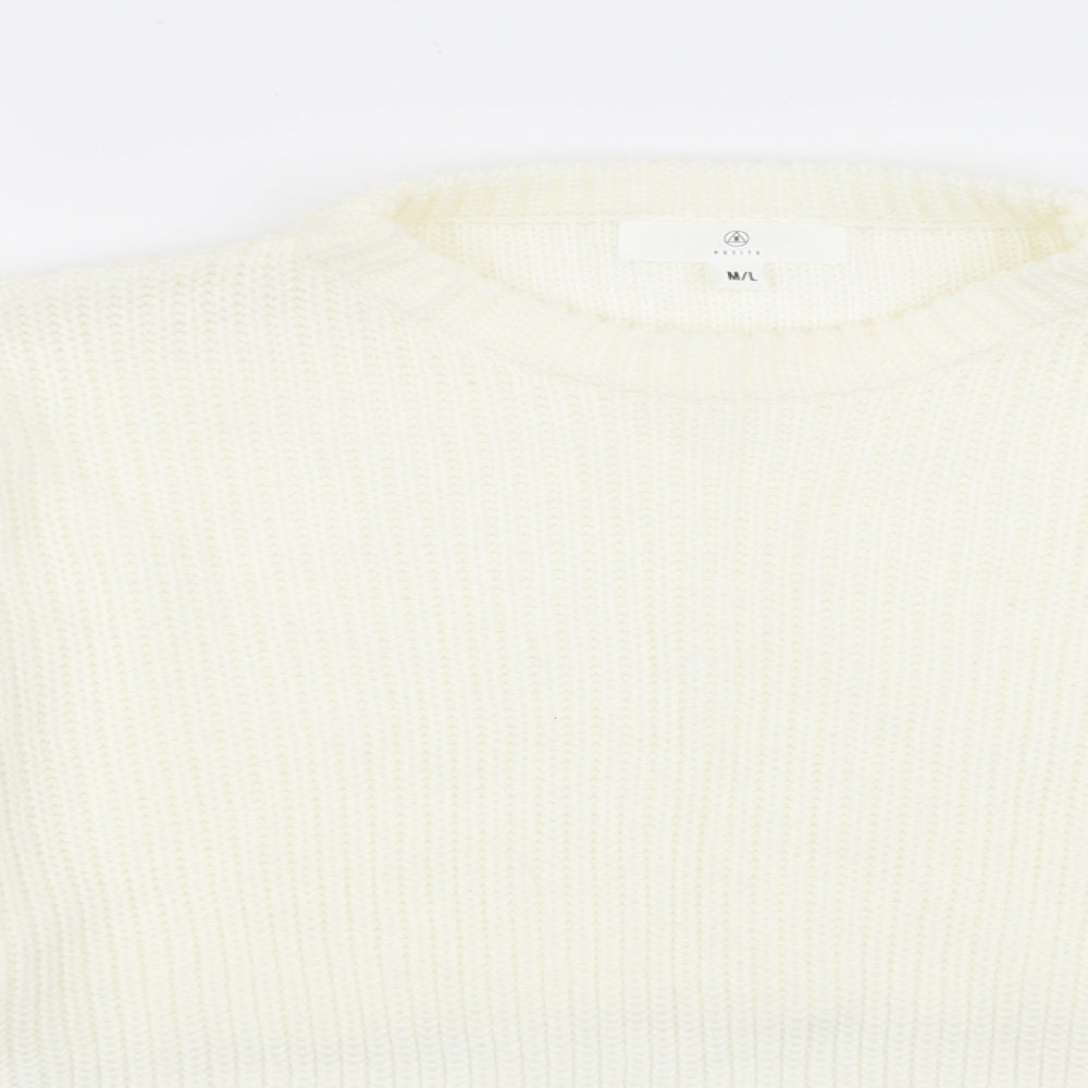 Womens UK Size M Missguided White Pullover Jumper