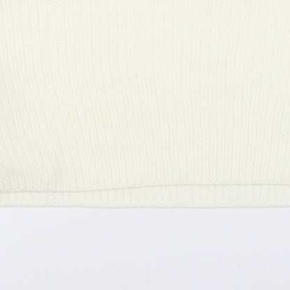 Womens UK Size M Missguided White Pullover Jumper