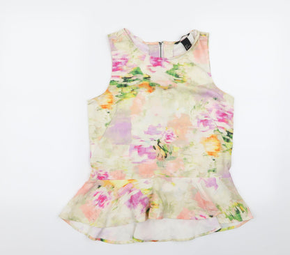 Womens UK Size 8 H&M Multicoloured Basic Tank