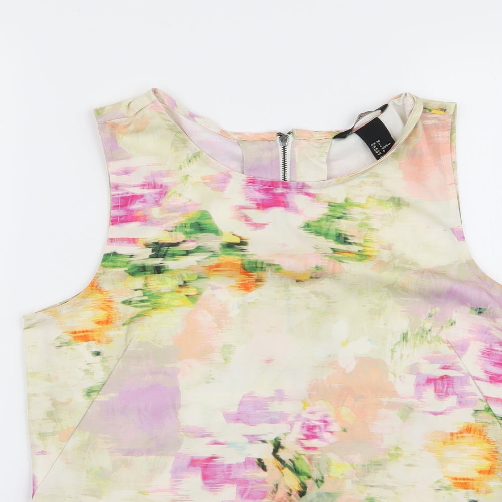 Womens UK Size 8 H&M Multicoloured Basic Tank