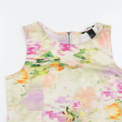 Womens UK Size 8 H&M Multicoloured Basic Tank