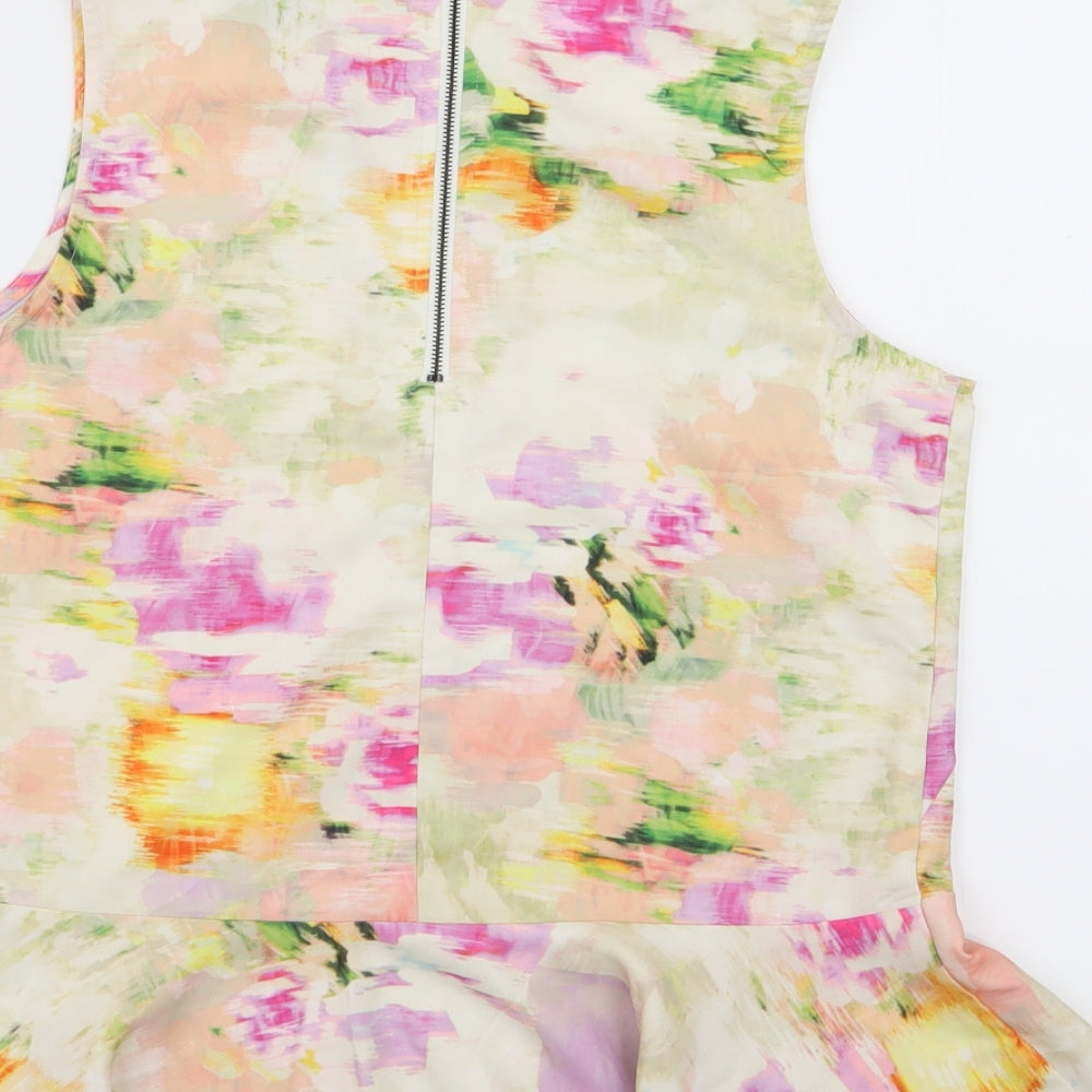 Womens UK Size 8 H&M Multicoloured Basic Tank