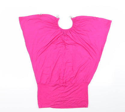 Womens UK Size 10 Select Pink Basic T-Shirt