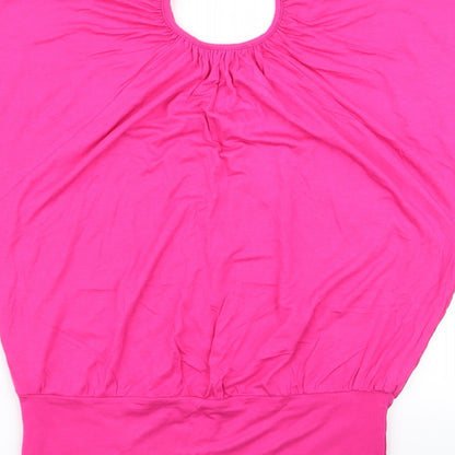 Womens UK Size 10 Select Pink Basic T-Shirt