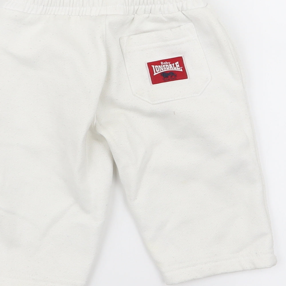 Lonsdale Girls White   Jogger Trousers Size 0-3 Months