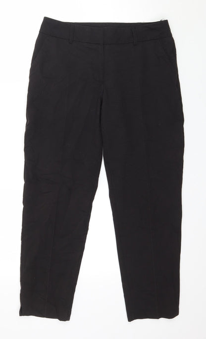 Womens UK Size 8 Preworn Regular Fit  Black Trousers