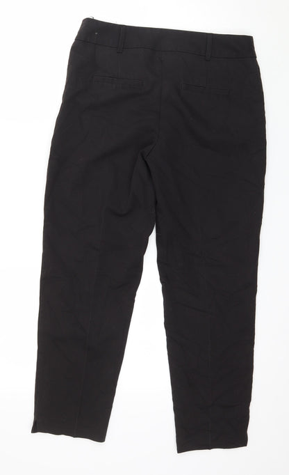 Womens UK Size 8 Preworn Regular Fit  Black Trousers