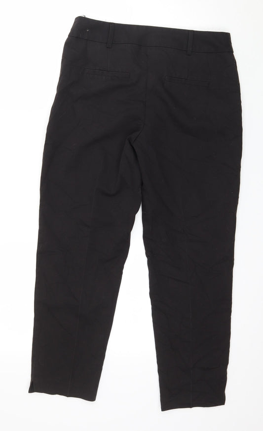 Womens UK Size 8 Preworn Regular Fit  Black Trousers