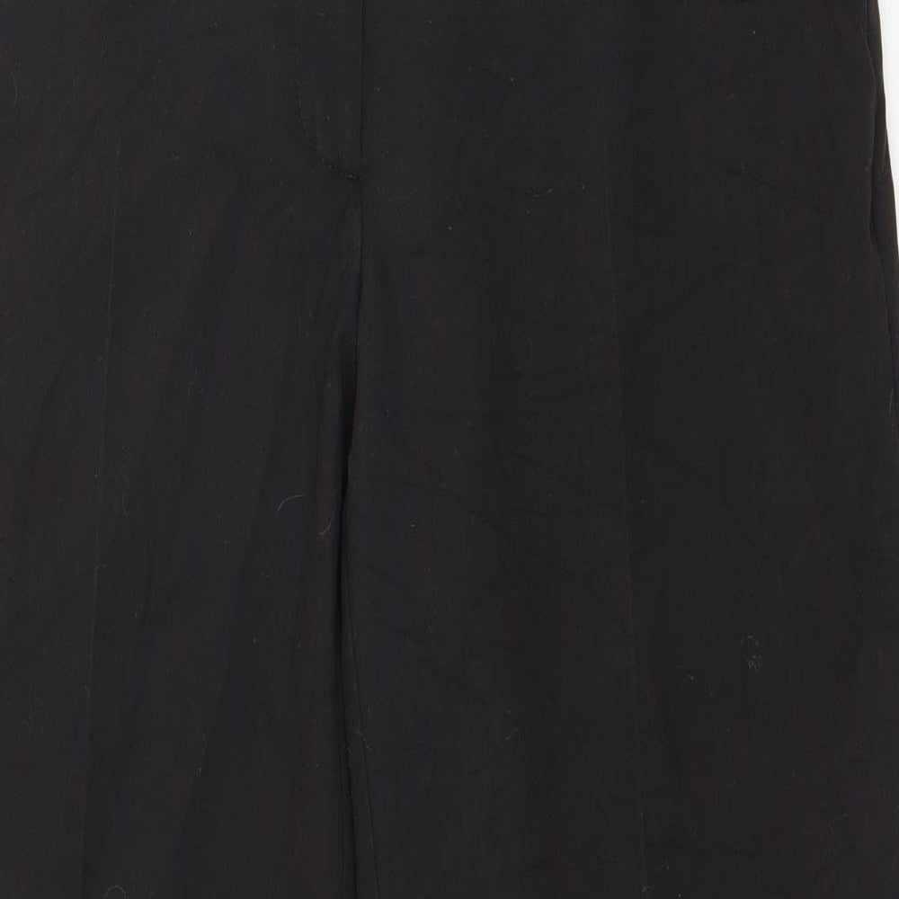 Womens UK Size 8 Preworn Regular Fit  Black Trousers